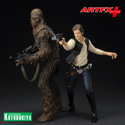 Vintage Kotobukiya ARTFX Star Wars Statues & Busts Han Solo & Chewbacca 1/10 scale PVC statue - Kotobukiya ARTFX