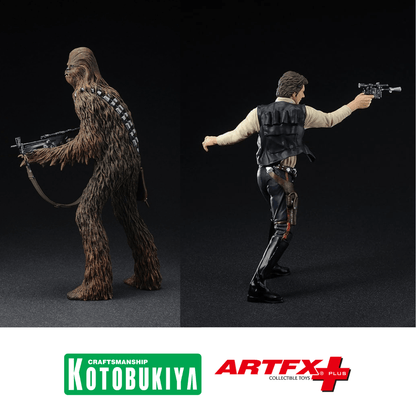 Vintage Kotobukiya ARTFX Star Wars Statues & Busts Han Solo & Chewbacca 1/10 scale PVC statue - Kotobukiya ARTFX