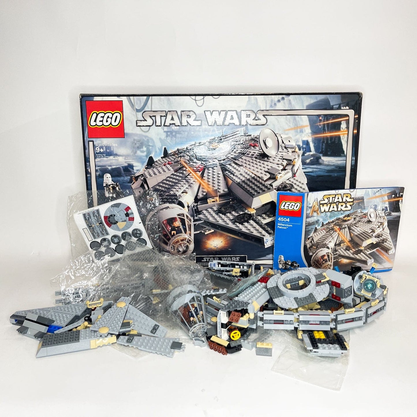 Vintage Lego Star Wars Lego Boxed Lego 4504 Millennium Falcon Original Trilogy box (2004 Retired) - Complete w/ Box