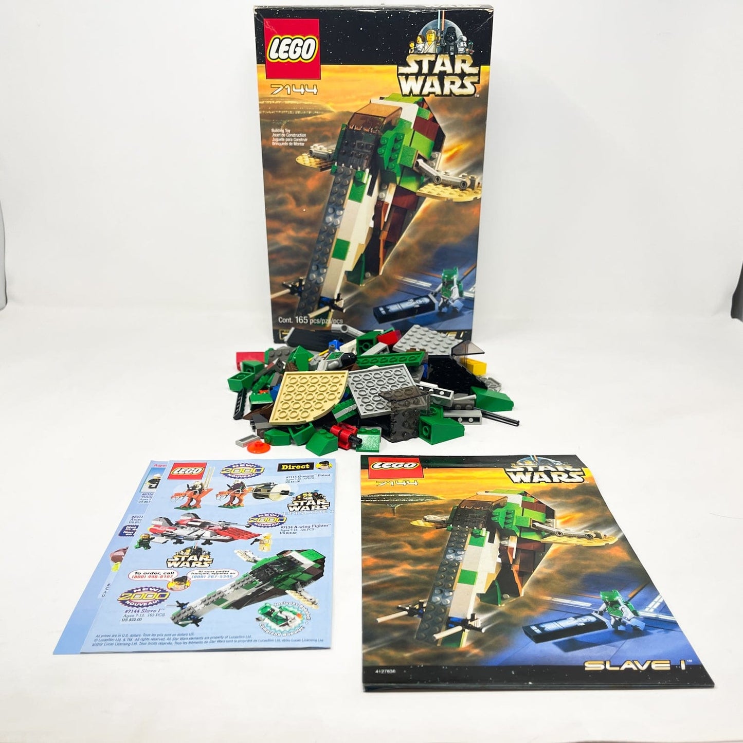 Vintage Lego Star Wars Lego Boxed Lego 7144 Slave I 1st Edition Box (2000 Retired) - Complete w/ Box