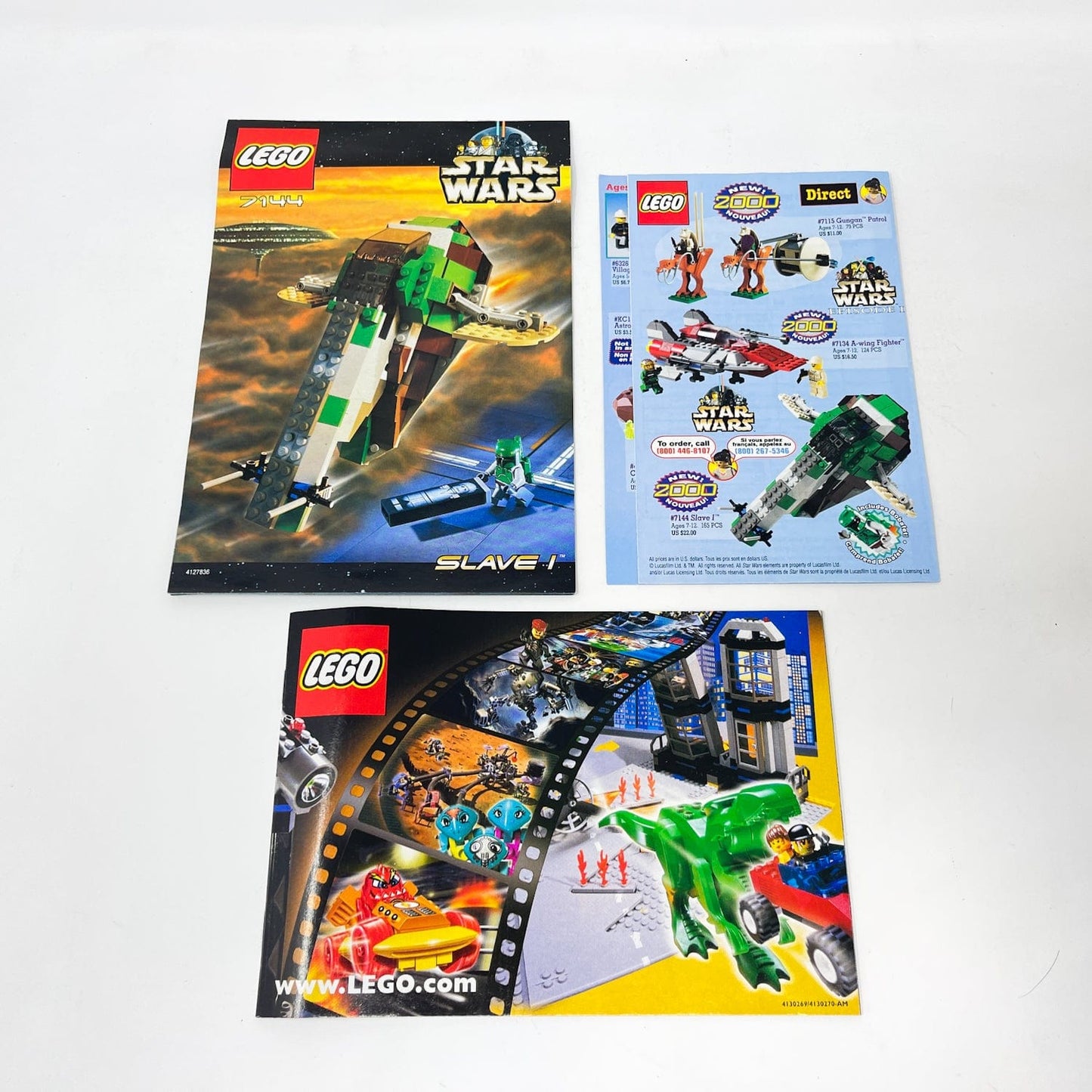 Vintage Lego Star Wars Lego Boxed Lego 7144 Slave I 1st Edition Box (2000 Retired) - Complete w/ Box