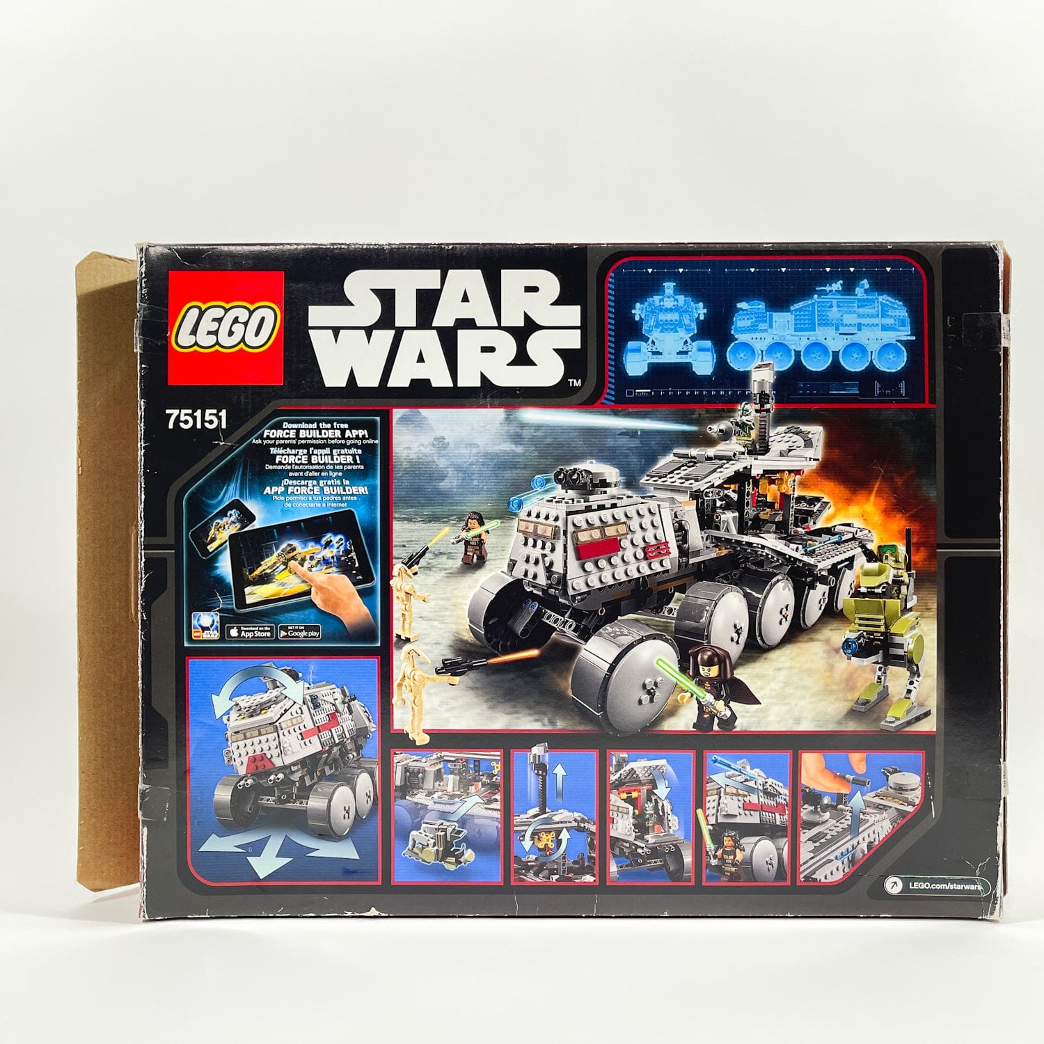 Vintage Lego Star Wars Lego Boxed Lego 75151 Clone Turbo Tank (2016) - Open Box w/ Sealed Bags