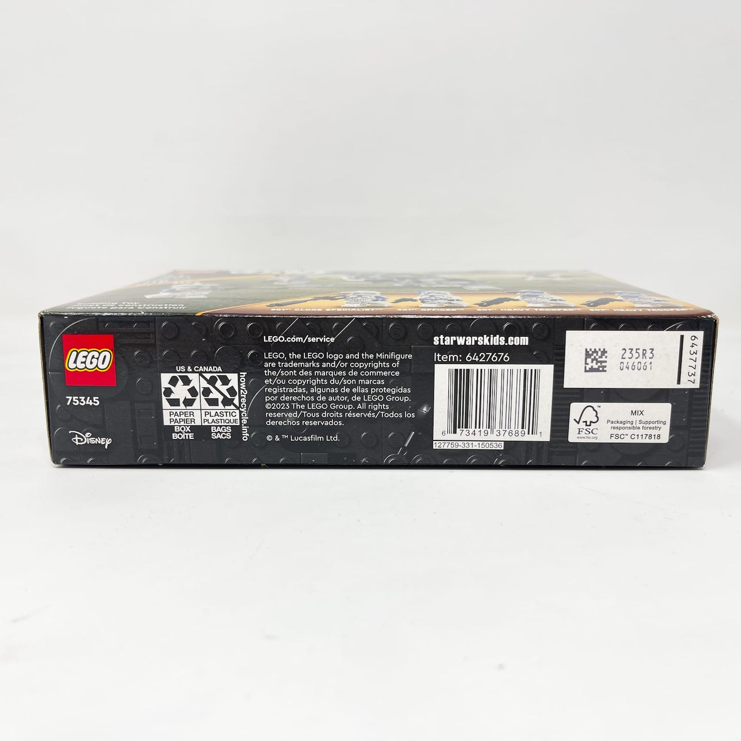 Vintage Lego Star Wars Lego Boxed Lego 75345 501st Clone Troopers Battle Pack (2023) - Sealed