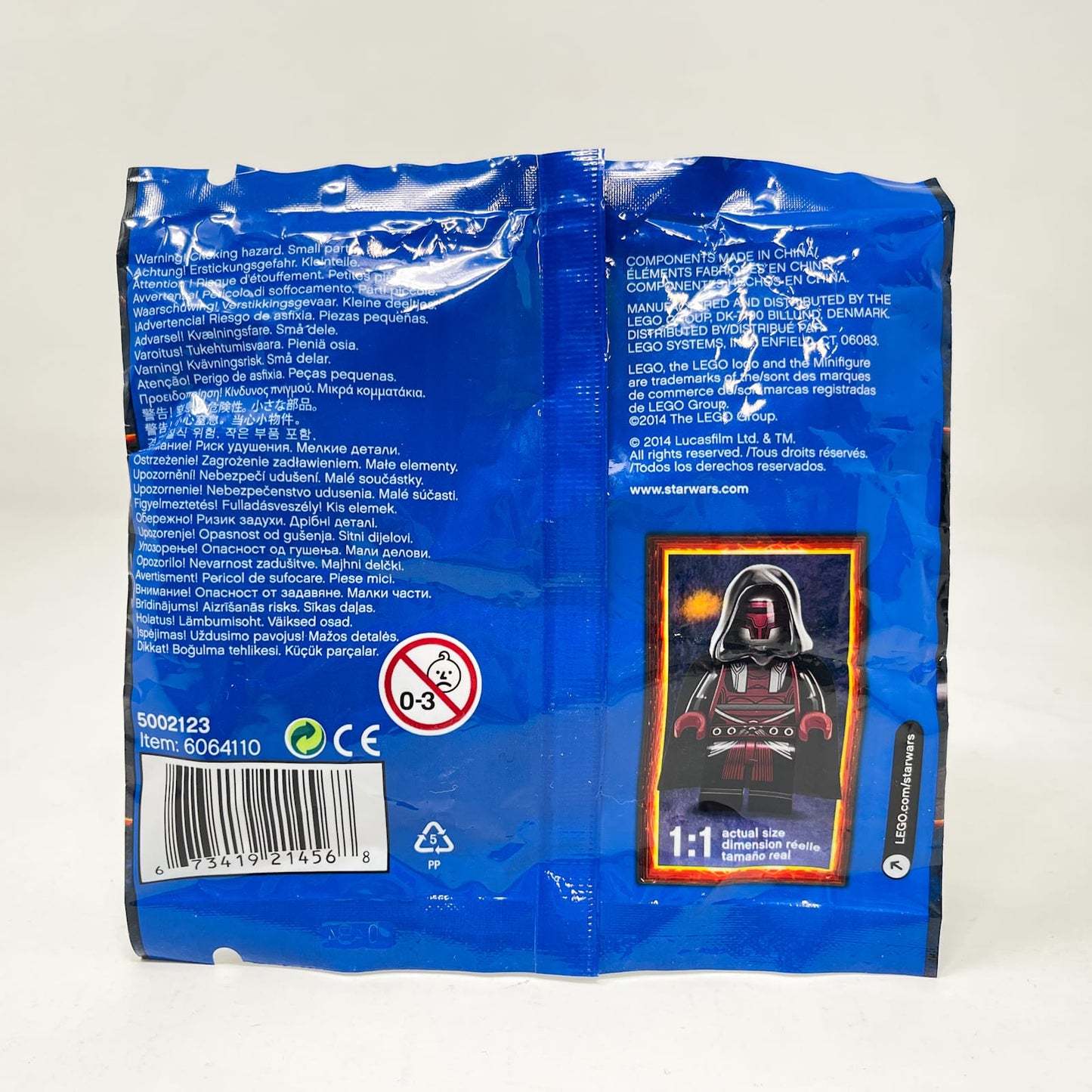 Vintage Lego Star Wars Lego Minifigure Darth Revan Polybag - Star Wars Lego Minifigure SW0547