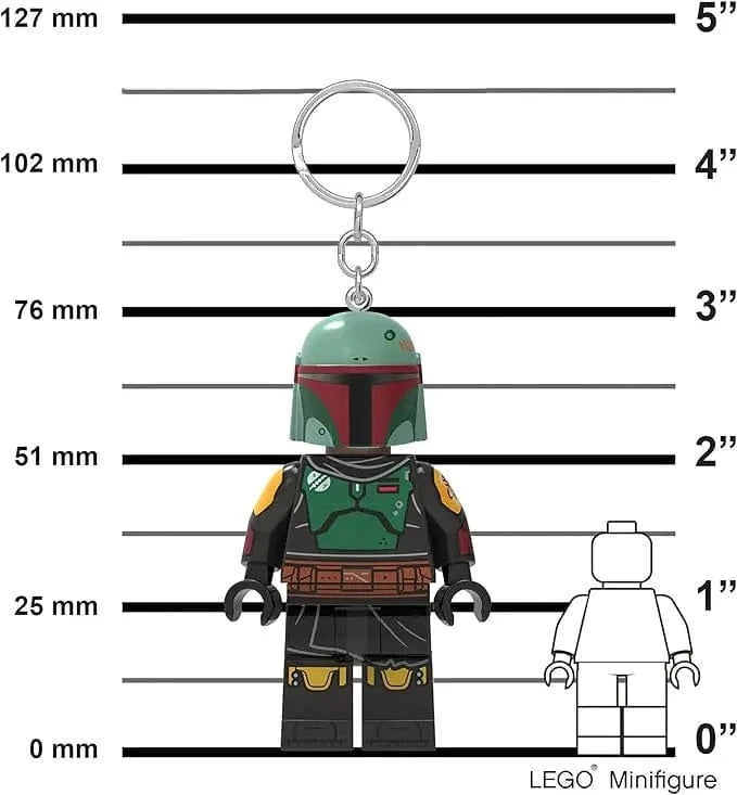 Vintage Lego Star Wars Lego Minifigure LEGO Star Wars Boba Fett Keychain Flashlight