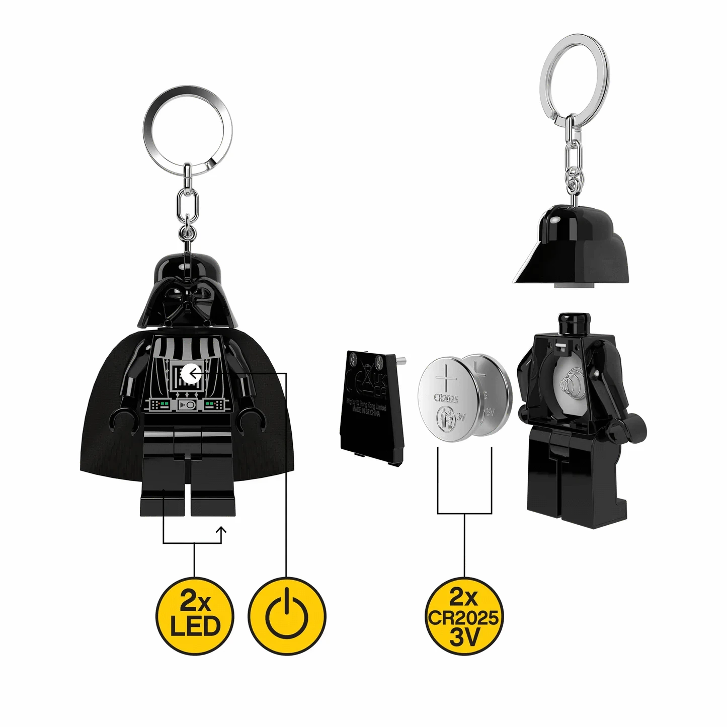 Vintage Lego Star Wars Lego Minifigure LEGO Star Wars Darth Vader Keychain Flashlight