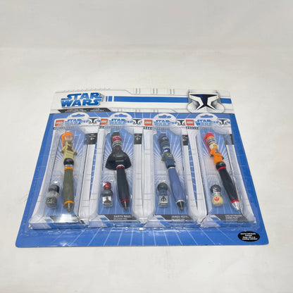 Vintage Lego Star Wars Lego Minifigure LEGO Star Wars Pen 4-Pack (2008) Tusken Raider / Darth Maul / Jango Fett / Luke X-Wing Pilot - Lego Minifigures - Retired
