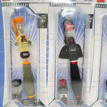 Vintage Lego Star Wars Lego Minifigure LEGO Star Wars Pen 4-Pack (2008) Tusken Raider / Darth Maul / Jango Fett / Luke X-Wing Pilot - Lego Minifigures - Retired