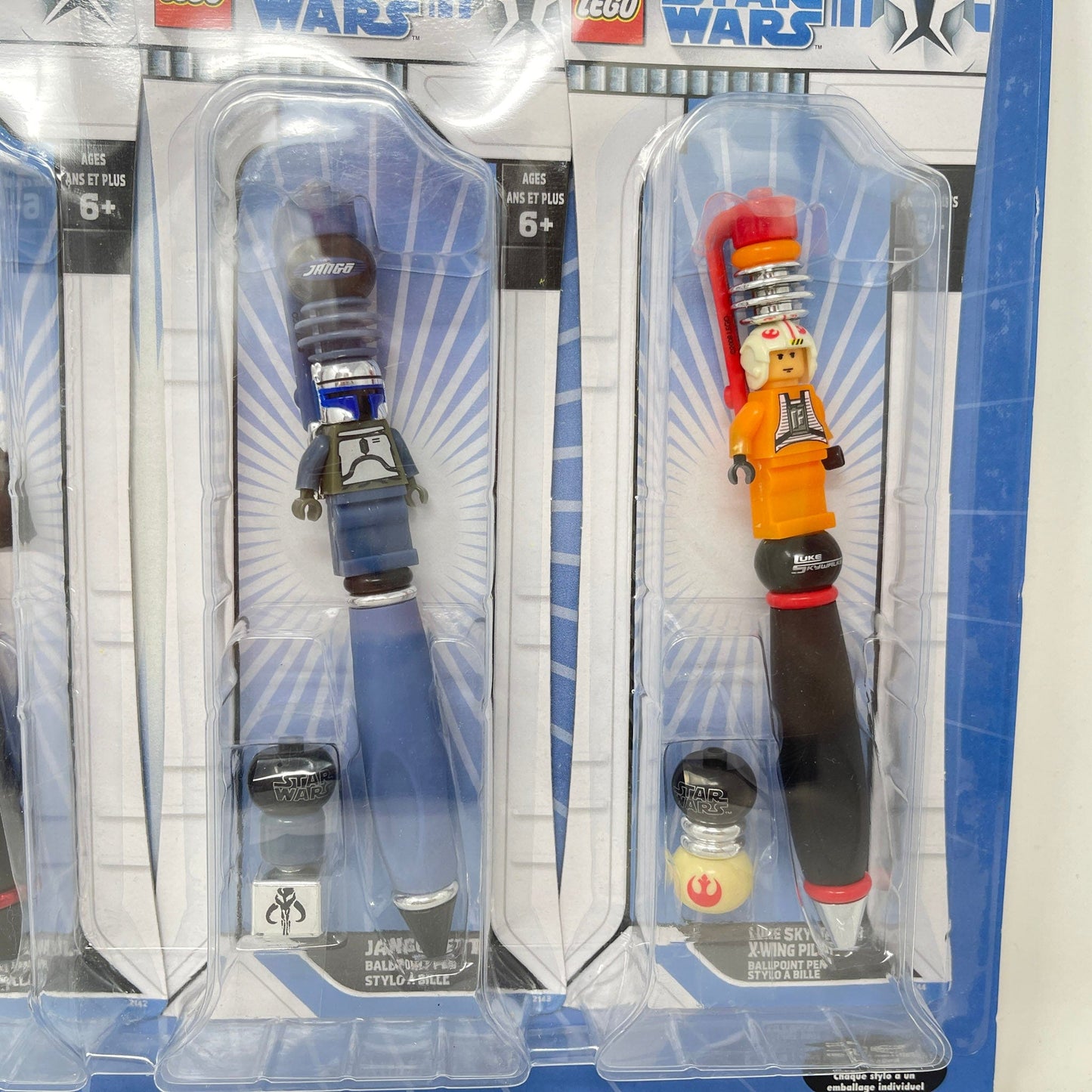 Vintage Lego Star Wars Lego Minifigure LEGO Star Wars Pen 4-Pack (2008) Tusken Raider / Darth Maul / Jango Fett / Luke X-Wing Pilot - Lego Minifigures - Retired