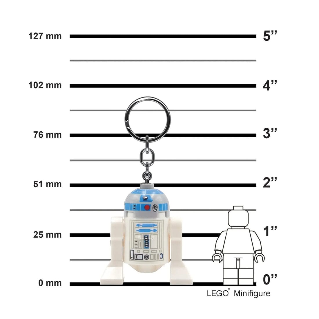 Vintage Lego Star Wars Lego Minifigure LEGO Star Wars R2-D2 Keychain Flashlight