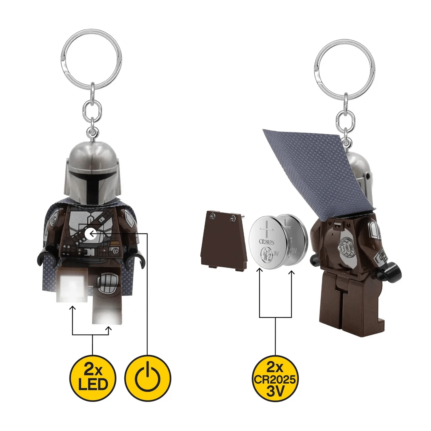 Vintage Lego Star Wars Lego Minifigure LEGO Star Wars The Mandalorian Keychain Flashlight