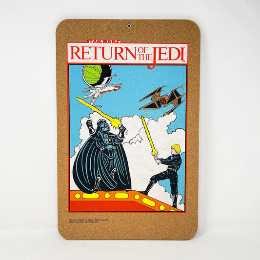 Vintage Manton Cork Company Star Wars Non-Toy ROTJ Cork Board - Luke Jedi & Vader Battle (1983)