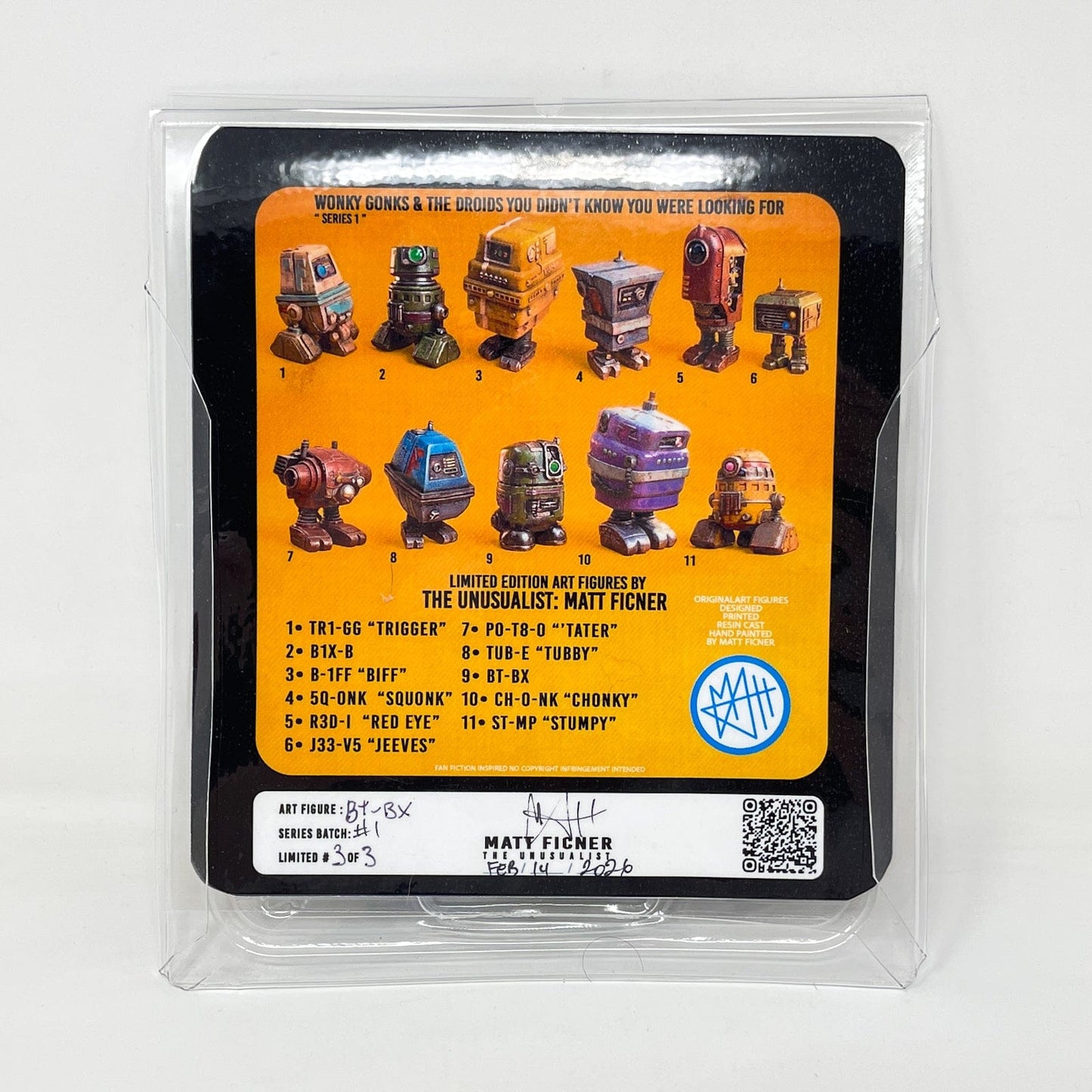 Vintage Matt Ficner Star Wars Customs Custom Figure – Wonky Gonks BT-BX 3.75" Action Figure Star Wars