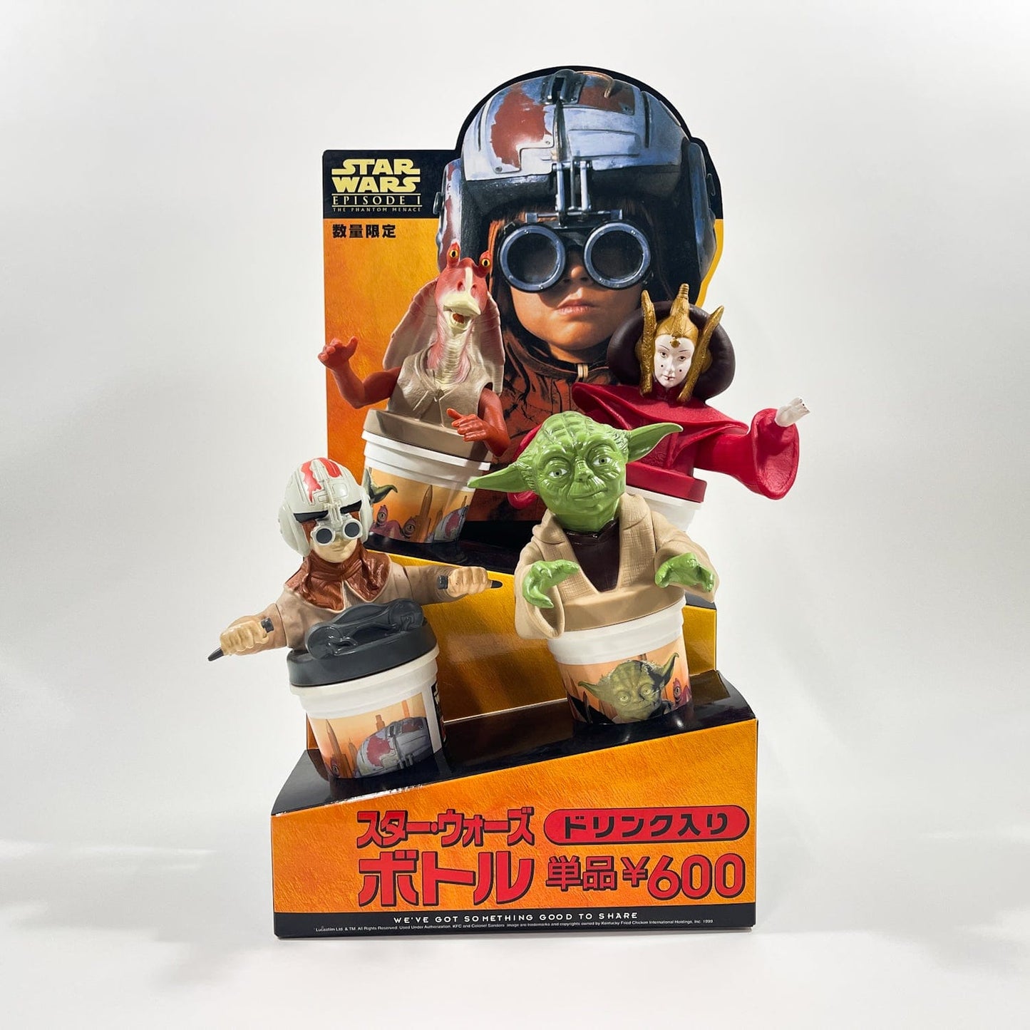 Vintage Pepsi Star Wars Ads KFC Japan Star Wars Episode 1 Cup Toppers Counter Display