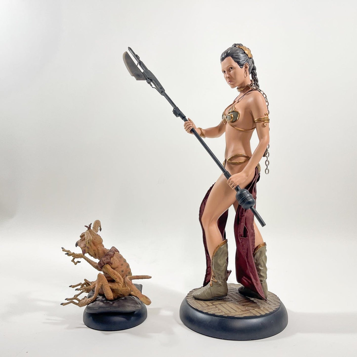 Vintage SIDESHOW Star Wars Slave Leia w/ Salacious Crumb - Premium Format Figure - Sideshow Exclusive Edition