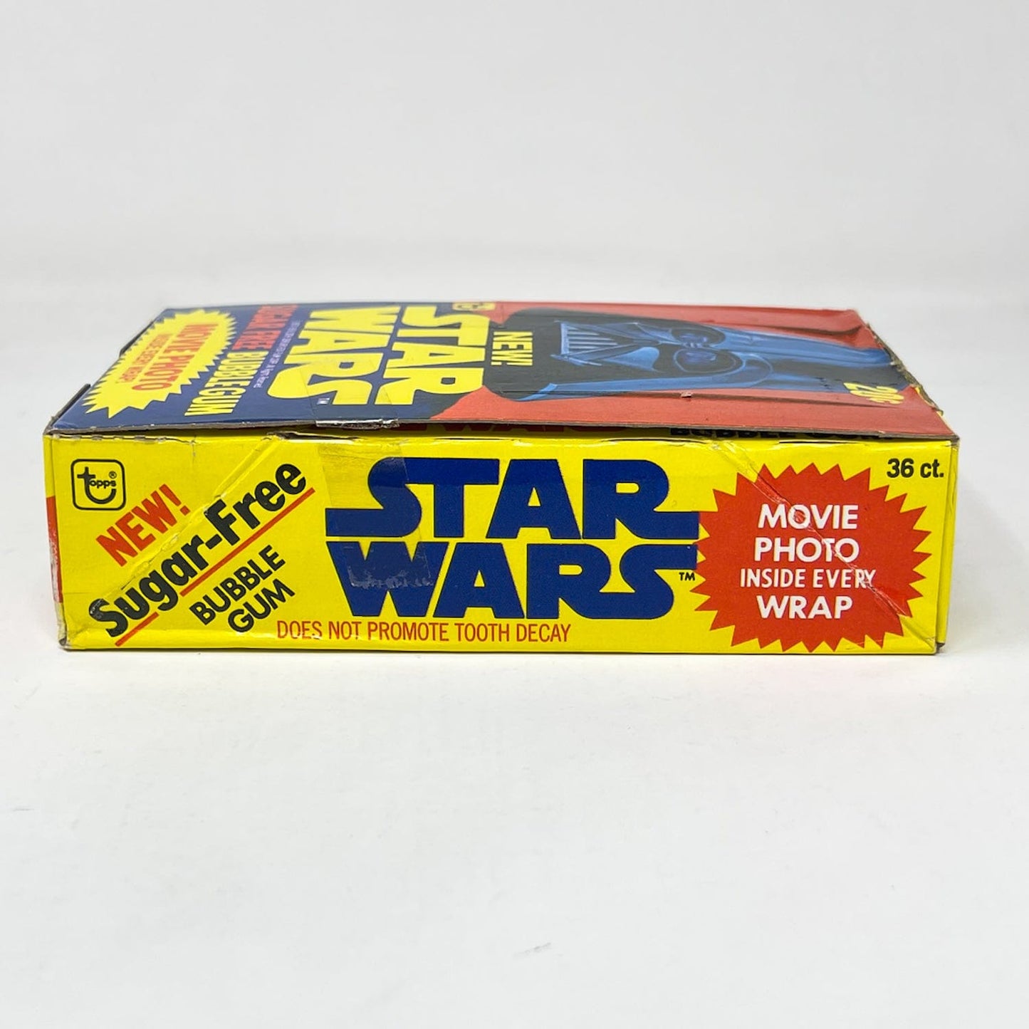 Vintage Topps Star Wars Non-Toy Topps Sugar Free Gum Display Box & Set of 4 Sealed Packs