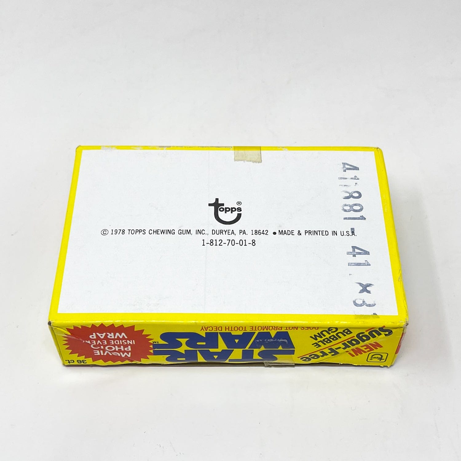 Vintage Topps Star Wars Non-Toy Topps Sugar Free Gum Display Box & Set of 4 Sealed Packs