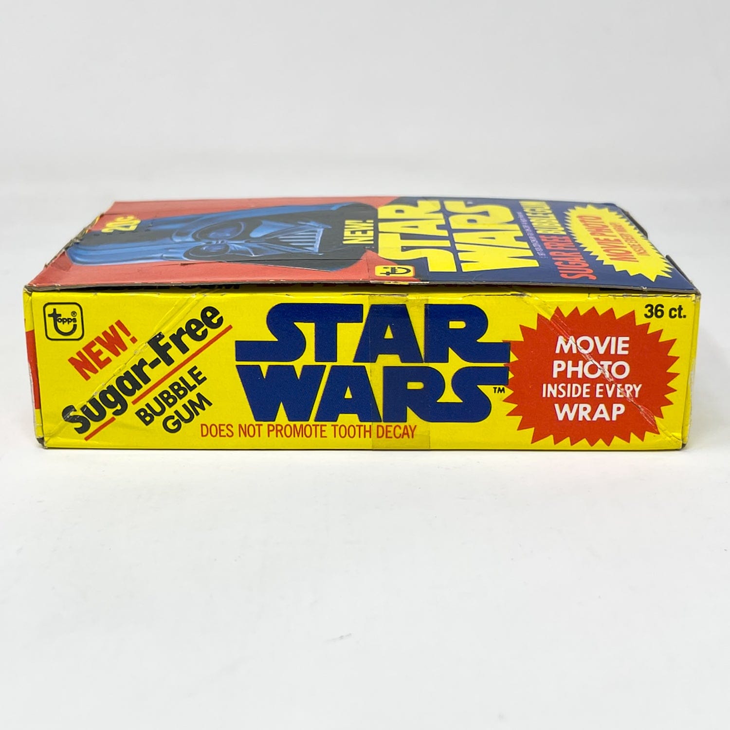 Vintage Topps Star Wars Non-Toy Topps Sugar Free Gum Display Box & Set of 4 Sealed Packs