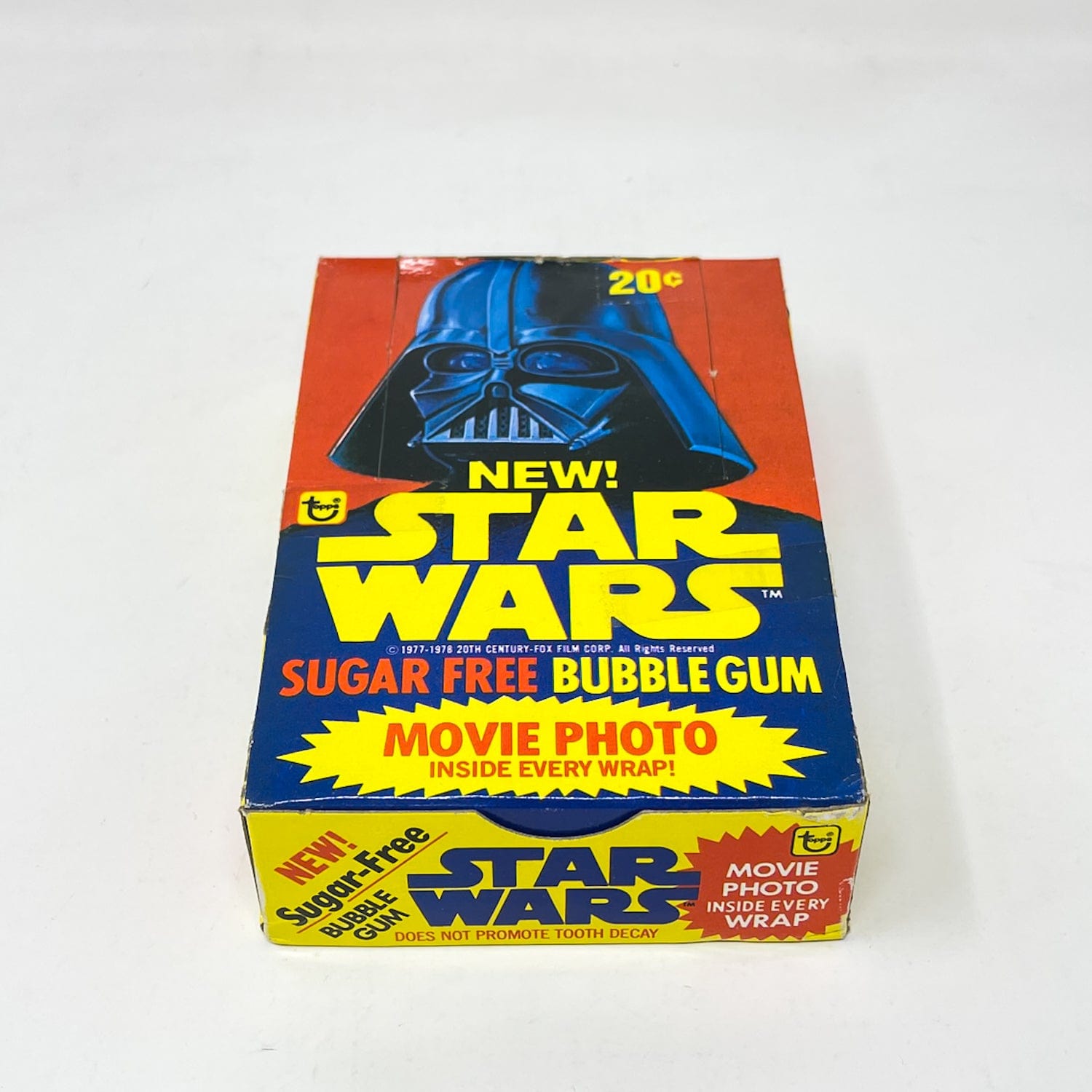Vintage Topps Star Wars Non-Toy Topps Sugar Free Gum Display Box & Set of 4 Sealed Packs
