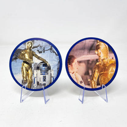 Vintage York Star Wars Non-Toy Canadian York Peanut Butter Round Trading Cards - Complete Set of 6