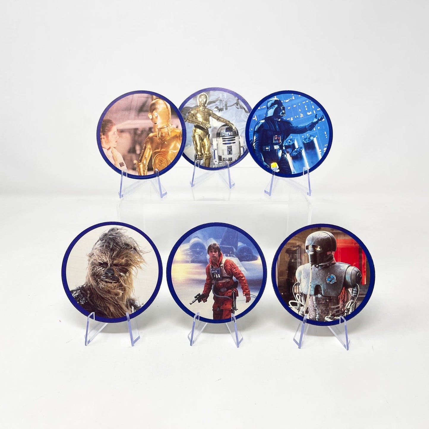 Vintage York Star Wars Non-Toy Canadian York Peanut Butter Round Trading Cards - Complete Set of 6