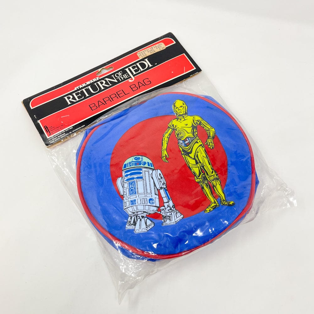 Vintage Adam Joseph Star Wars Non-Toy C-3PO & R2-D2 Barrel Bag - Sealed Vintage Star Wars