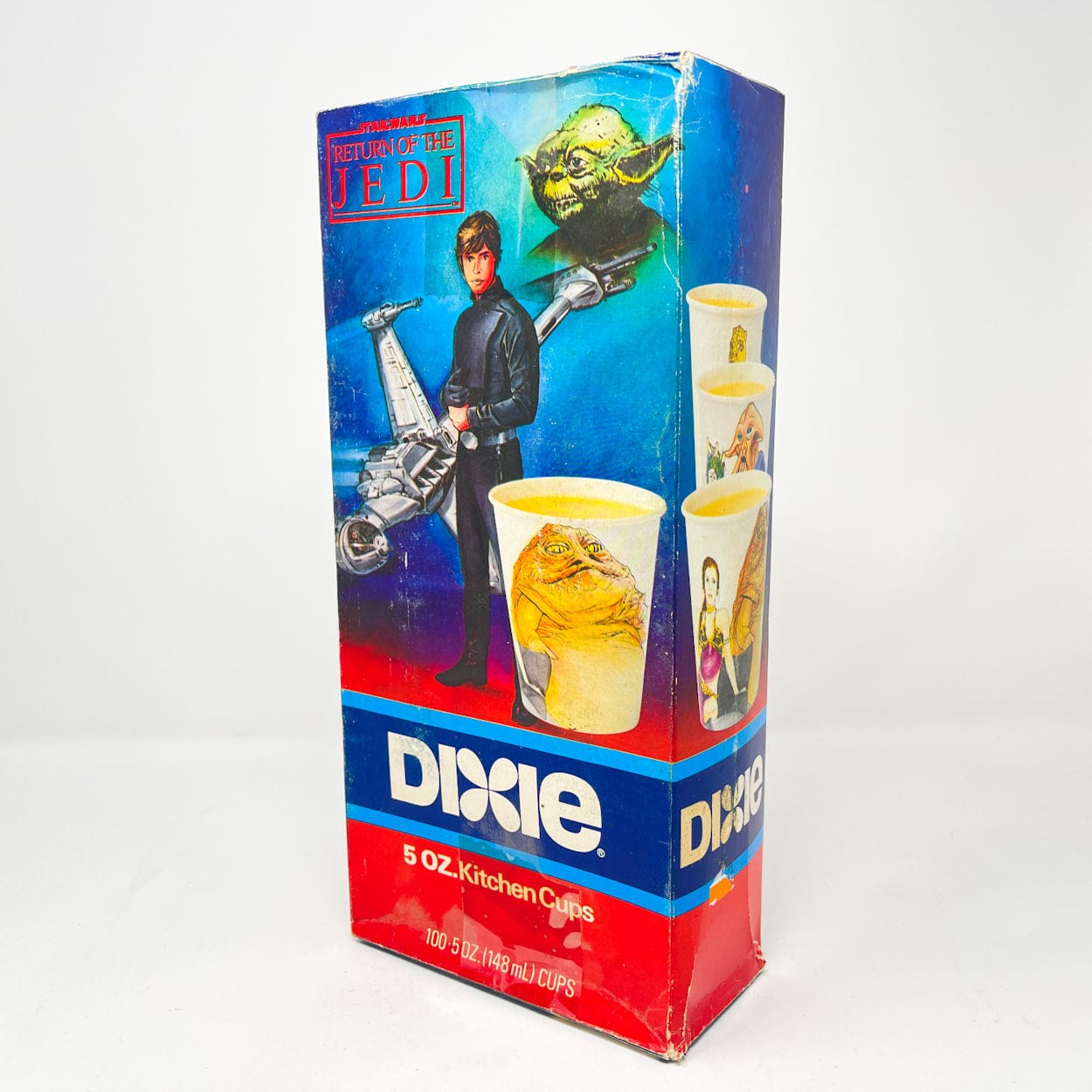 Vintage Dixie Cups Star Wars Non-Toy Dixie Cups Box - ROTJ Luke Jedi