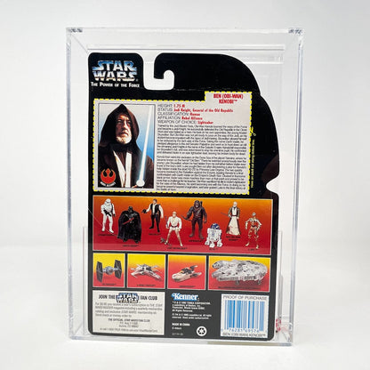 Vintage Hasbro Star Wars Mid MOC Ben (obi-Wan) Kenobi & Chewbacca ERROR AFA80- Hasbro Power of the Force 2 Star Wars Action Figure