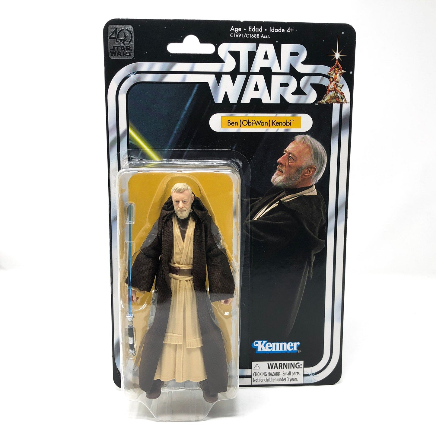 Vintage Hasbro Star Wars Modern MOC Ben (Obi-Wan) Kenobi - Black Series 40th Hasbro Star Wars Action Figure