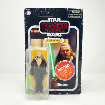 Vintage Hasbro Star Wars Modern MOC Qui-Gon Jinn - Retro Collection