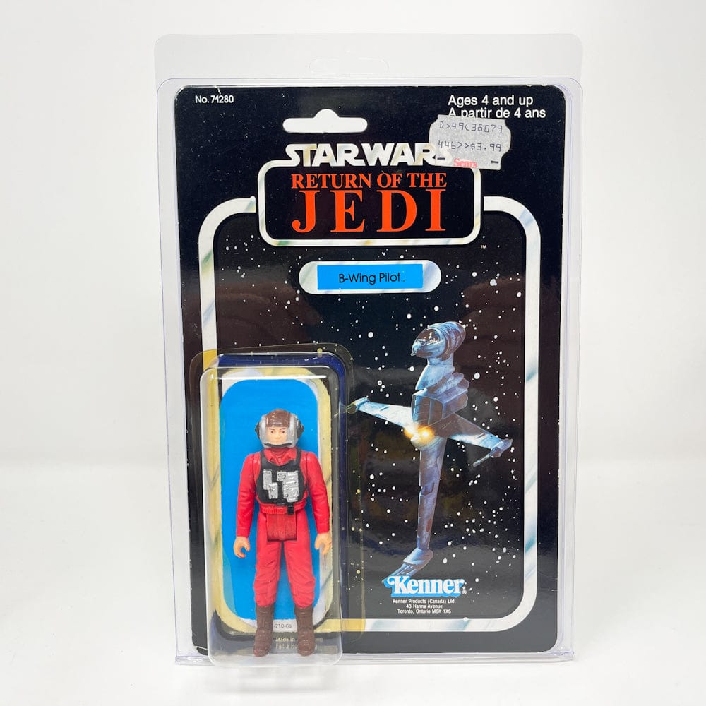 Vintage Kenner Star Wars BCF B-Wing Pilot w/ Canadian ROTJ Cardback in Clamshell