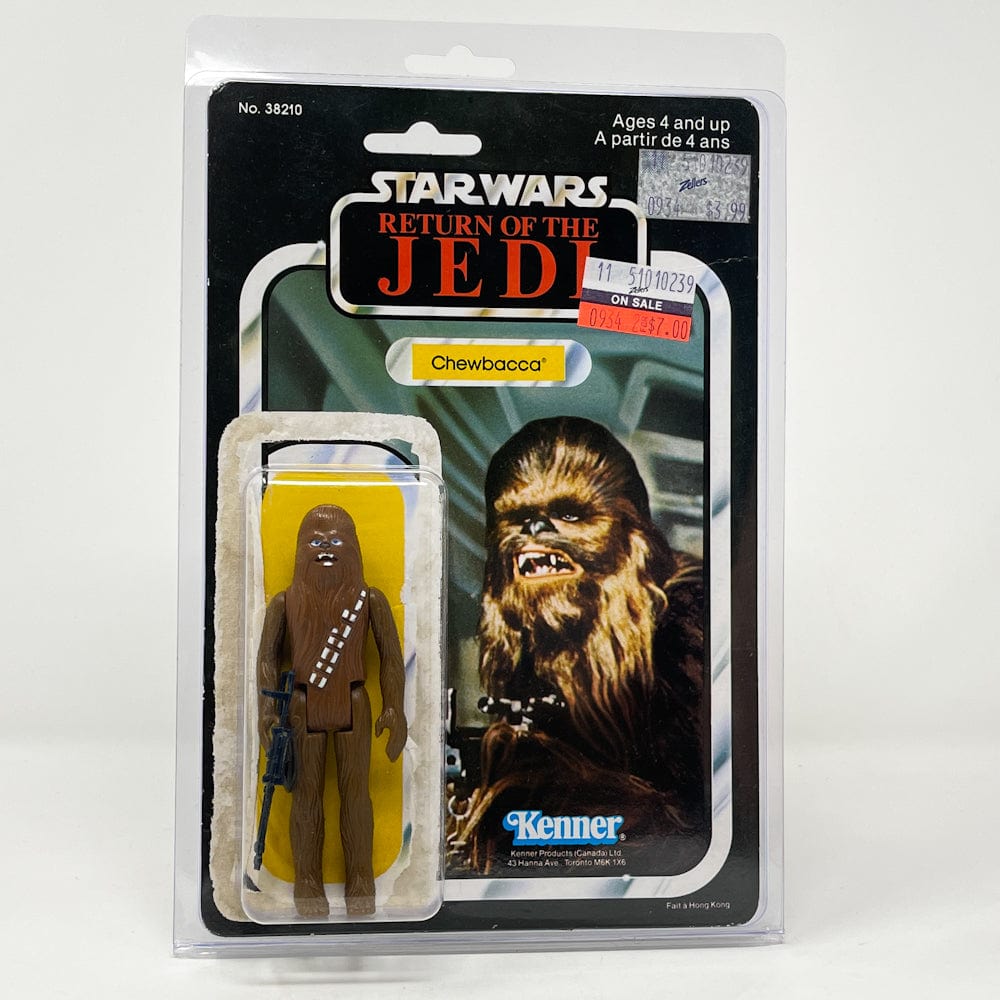 Vintage Kenner Star Wars BCF Chewbacca complete w/ ROTJ Cardback in Clamshell