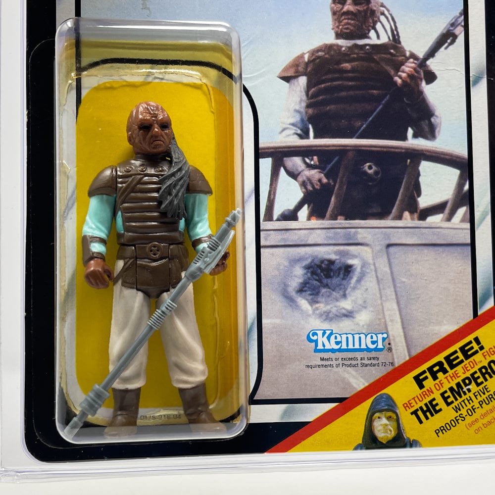 Vintage Kenner Star Wars BCF Weequay complete w/ ROTJ Cardback in Clamshell