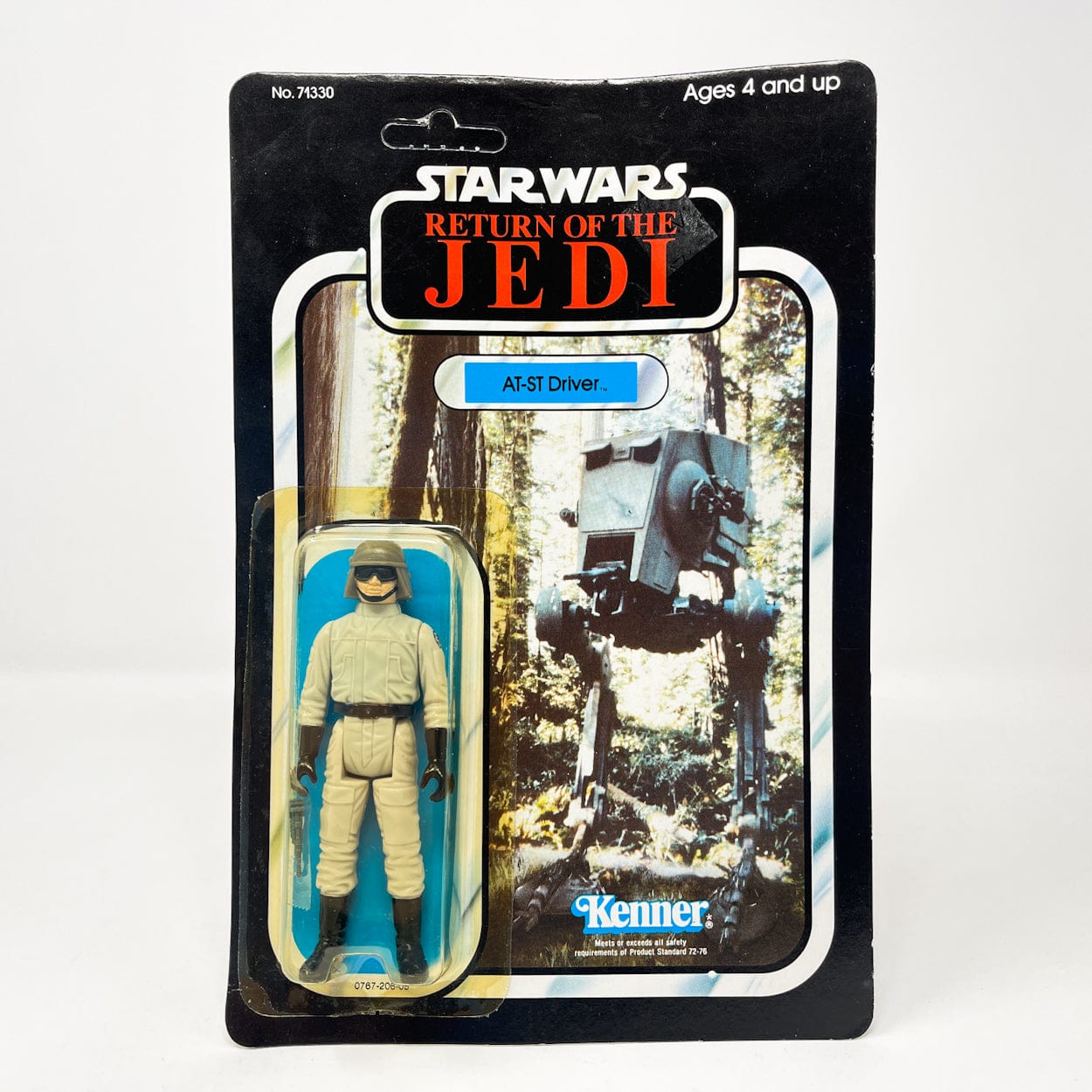 Vintage Kenner Star Wars MOC AT-ST Driver ROTJ 77A-back - Mint on Card