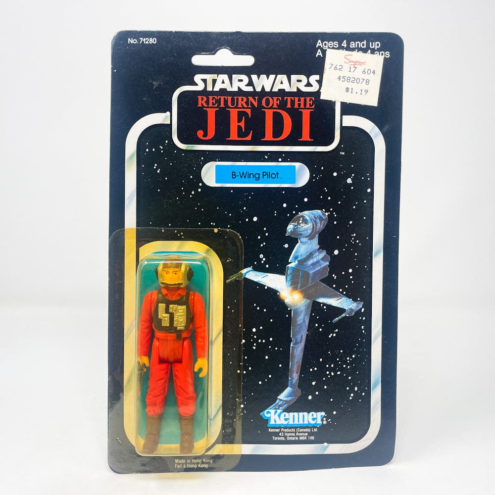 Vintage Kenner Star Wars MOC B-Wing Pilot Canadian ROTJ 77A Back - Mint on Card