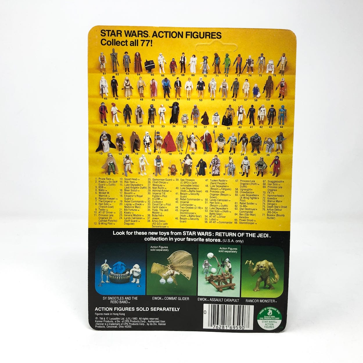 Vintage Kenner Star Wars MOC Luke Skywalker Jedi Knight ROTJ 77A - Mint on Card