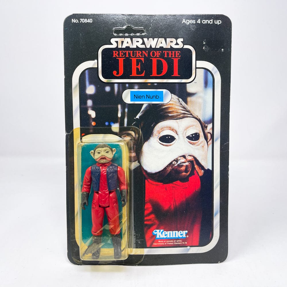 Vintage Kenner Star Wars MOC Nien Nunb ROTJ 65A-back - Mint on Card Vintage Star Wars Figure