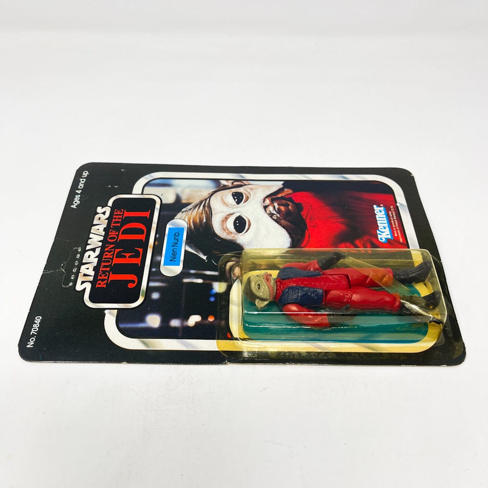 Vintage Kenner Star Wars MOC Nien Nunb ROTJ 65A-back - Mint on Card Vintage Star Wars Figure