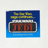 Vintage Kenner Star Wars Paper Kenner Return of the Jedi Mailer Insert