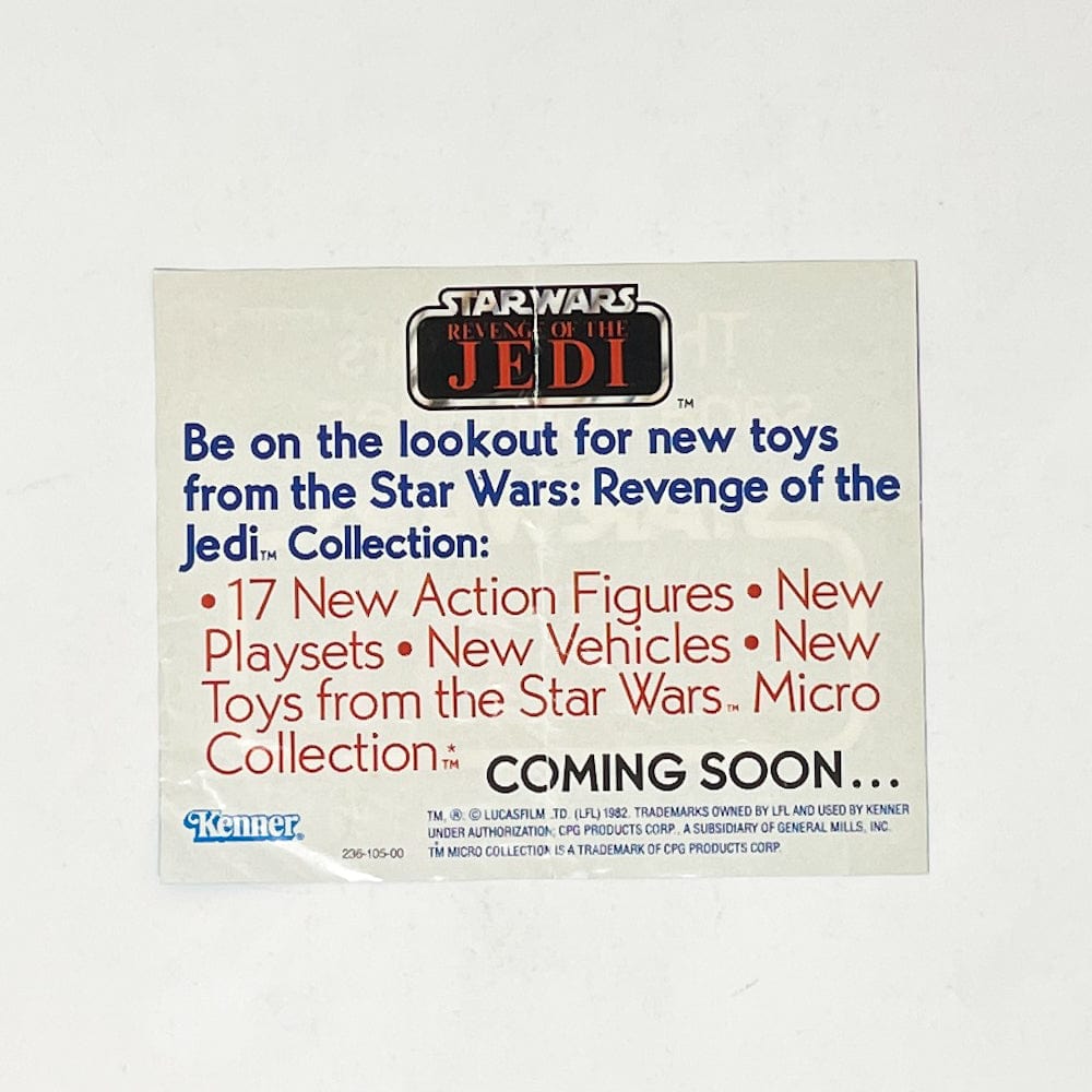 Vintage Kenner Star Wars Paper Kenner Revenge of the Jedi Mailer Insert