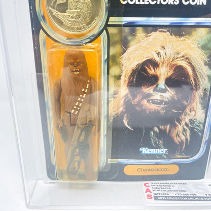 Vintage Kenner Star Wars Toy Chewbacca POTF 92A-back - MOC AFA 70+