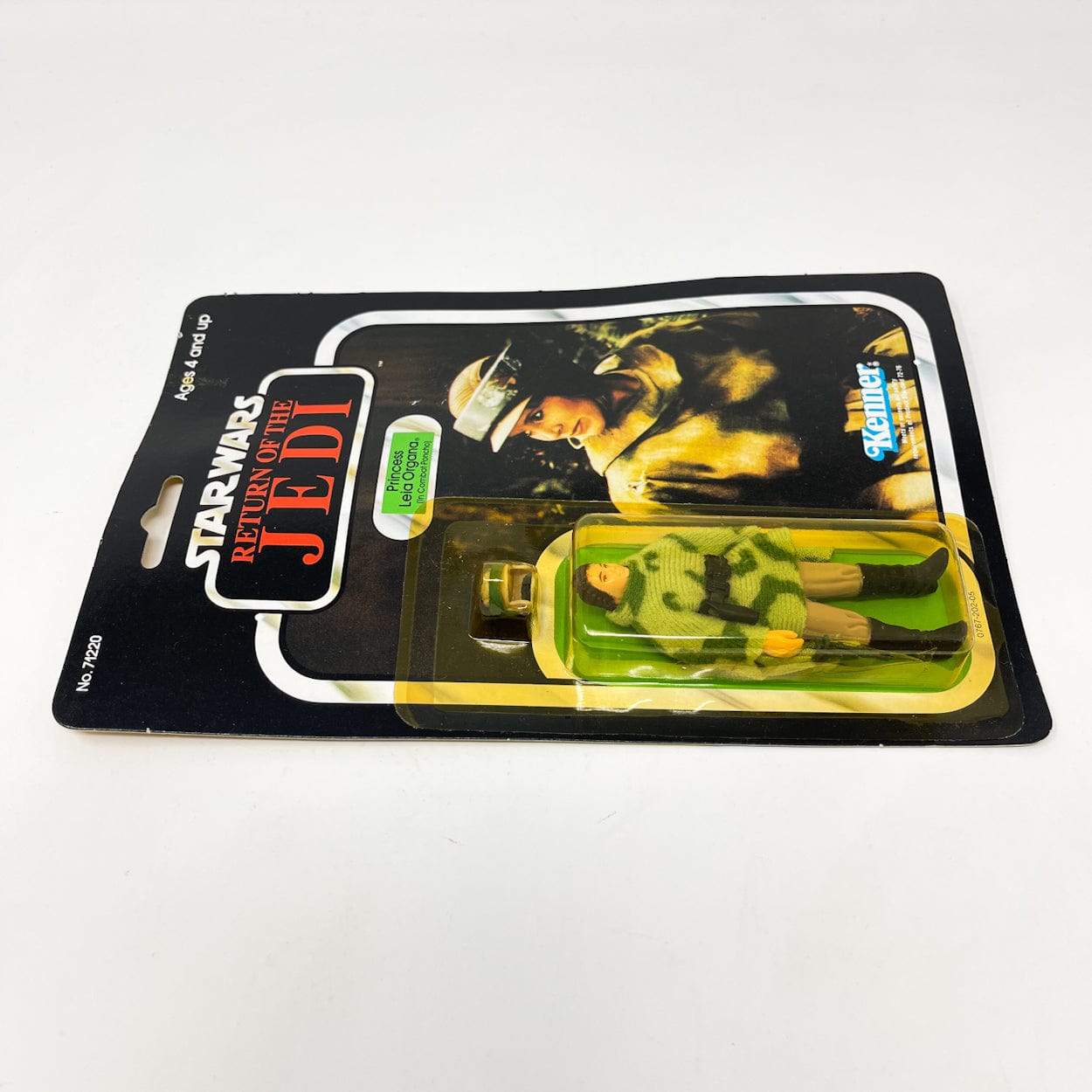 Vintage Kenner Star Wars Toy Leia in Combat Poncho ROTJ 77A-back  - Mint on Card