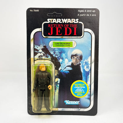 Vintage Kenner Star Wars Toy Luke Jedi Canadian 65A Back - Mint on Card