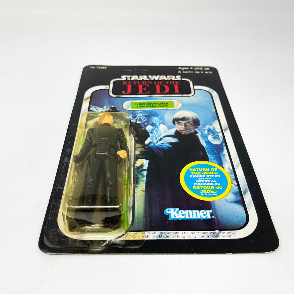 Vintage Kenner Star Wars Toy Luke Jedi Canadian 65A Back - Mint on Card