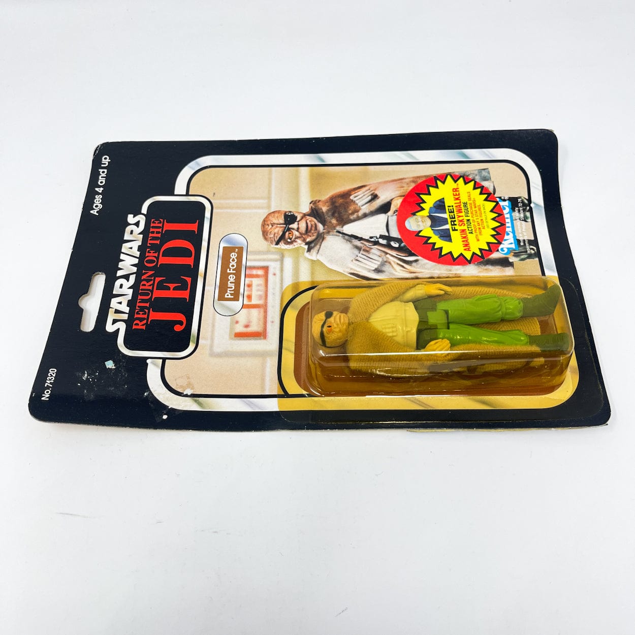 Vintage Kenner Star Wars Toy Prune Face ROTJ 77B-back - Mint on Card