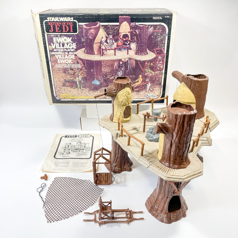 Vintage Kenner Star Wars Vehicle Ewok Village - Complete in Canadian ROTJ Box