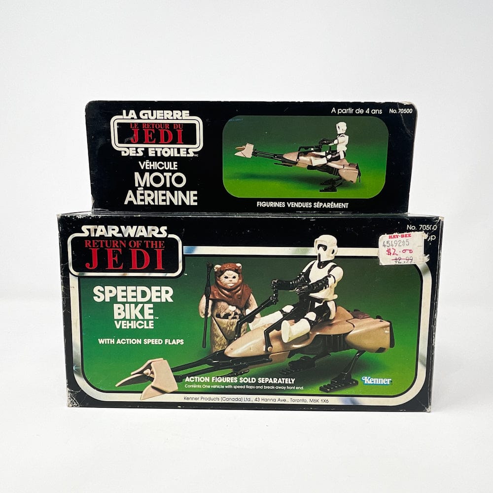 Vintage Kenner Star Wars Vehicle Speeder Bike - Complete in Canadian ROTJ Box