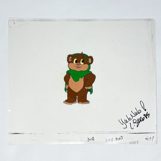 Vintage Nelvana Star Wars Non-Toy Ewoks Cartoon - Autographed Animation Cel B