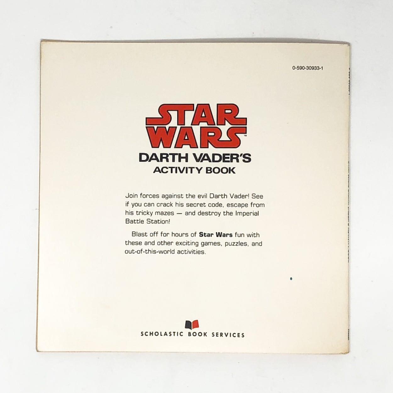 Vintage Scholastic Star Wars Non-Toy Darth Vader's Activity Book