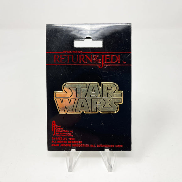 Vintage Adam Joseph Star Wars Non-Toy Star Wars Logo Pin - Mint on Package